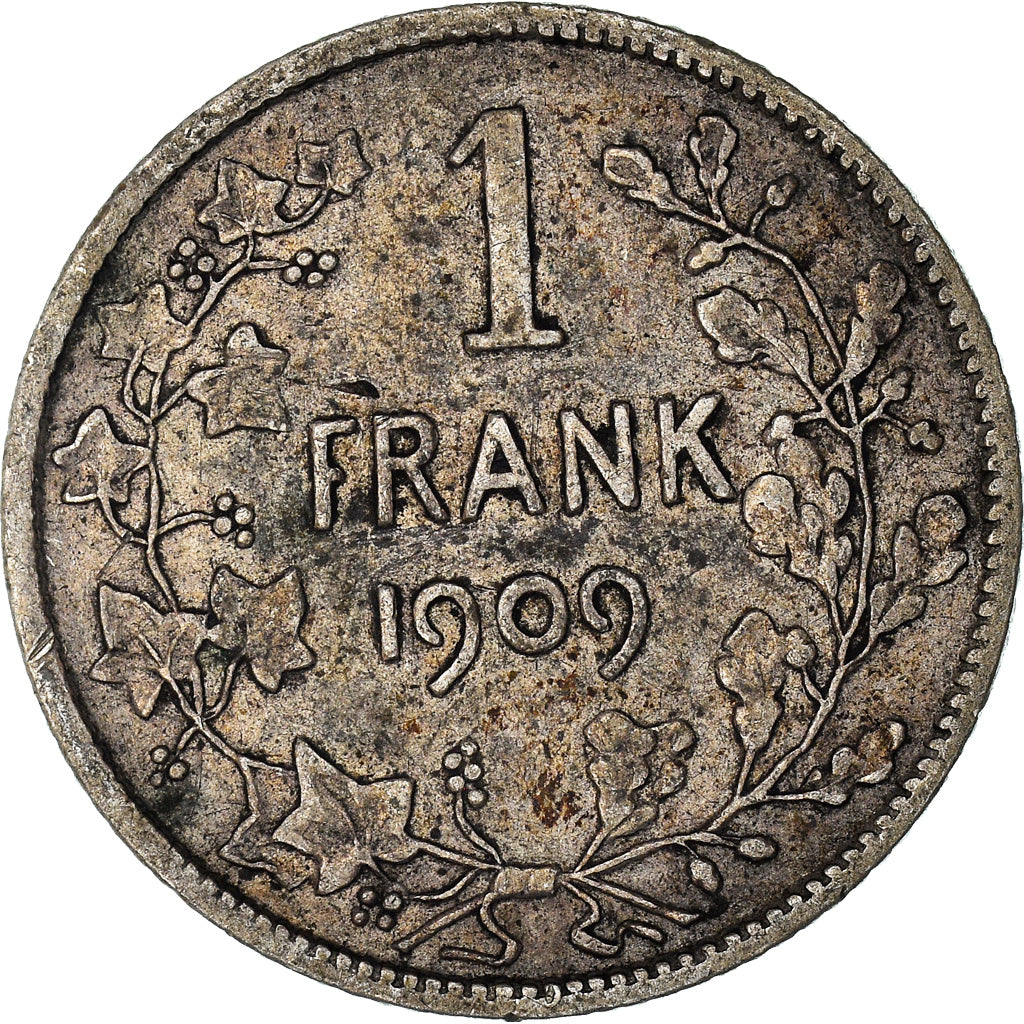 Coin, Belgium, Franc, 1909, VF(30-35), Silver, KM:57.1