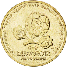 Ukraine, 1 Hryvnia, 2012, KM #New, MS(63), Aluminium-Bronze, 6.81