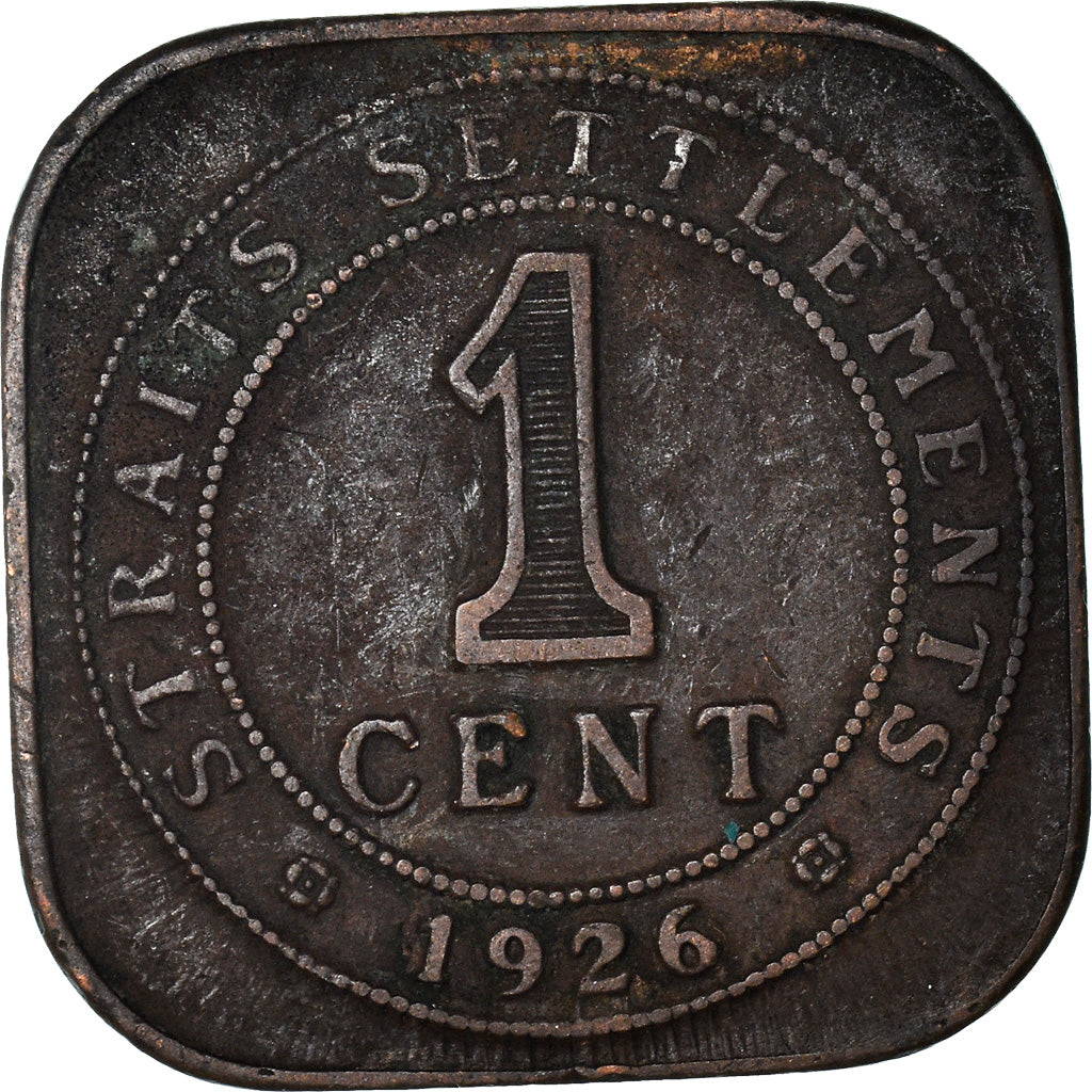 Moneta, Insediamenti dello Stretto, George V, Cent, 1926, MB+, Bronzo, KM:32