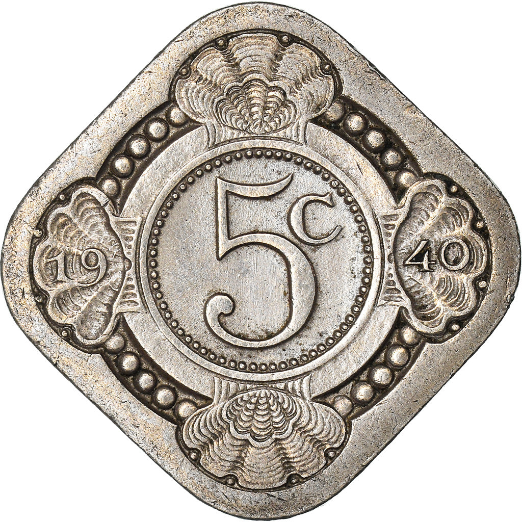 Monnaie, Pays-Bas, Wilhelmina I, 5 Cents, 1940, TTB, Copper-nickel, KM:153