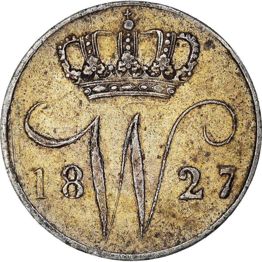 Coin, Netherlands, William I, 5 Cents, 1827, EF(40-45), Silver, KM:52