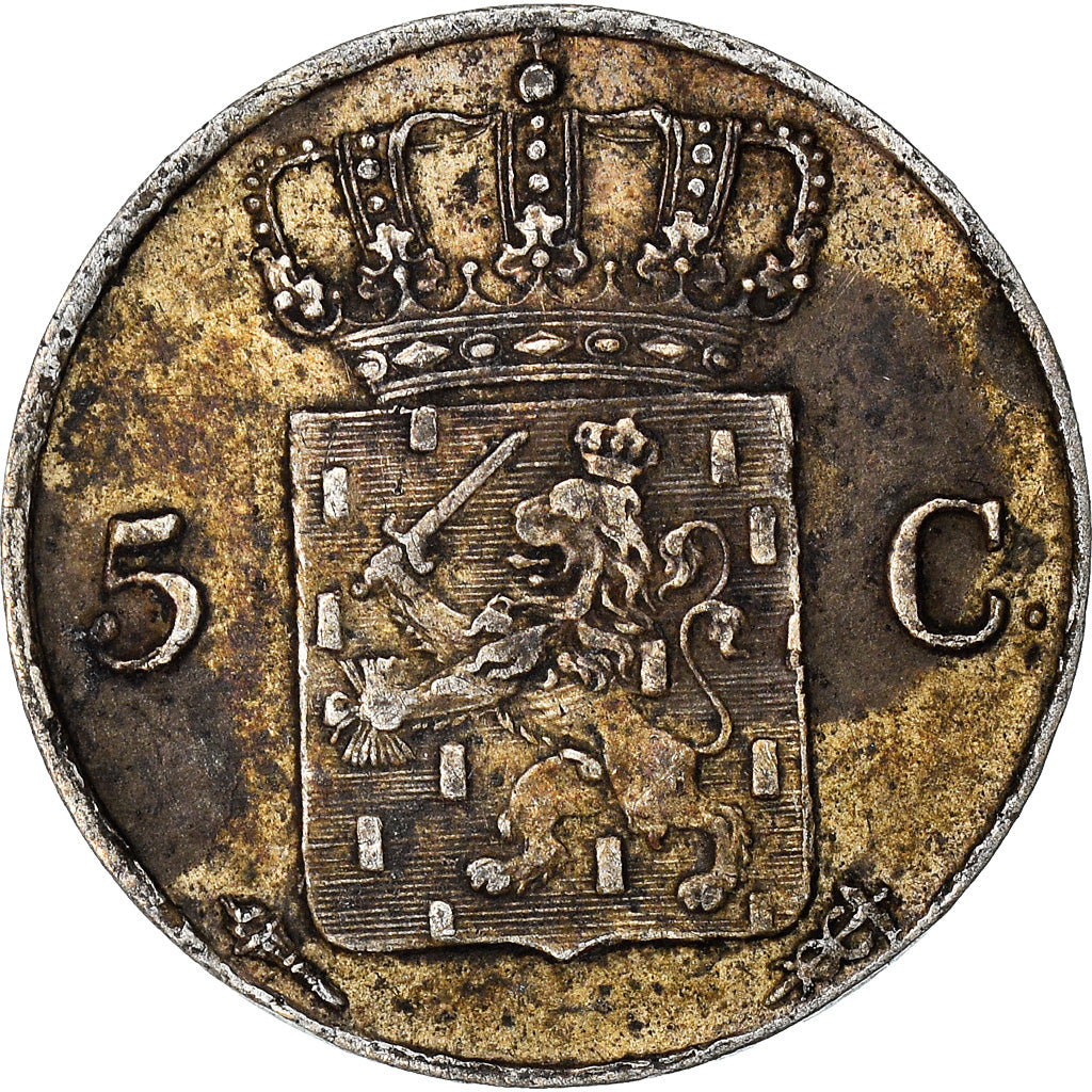 Coin, Netherlands, William I, 5 Cents, 1827, EF(40-45), Silver, KM:52