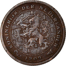 Münze, Niederlande, Wilhelmina I, 1/2 Cent, 1909, Utrecht, SS, Bronze, KM:138