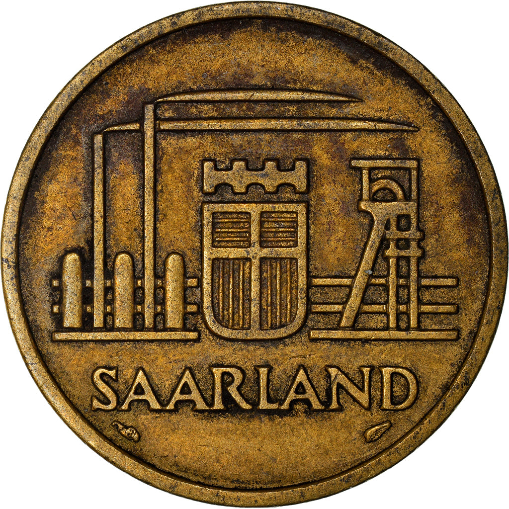 Monnaie, SAARLAND, 50 Franken, 1954, Paris, TTB, Aluminum-Bronze, KM:3
