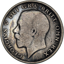 Coin, Great Britain, George V, 1/2 Crown, 1920, F(12-15), Silver, KM:818.1a