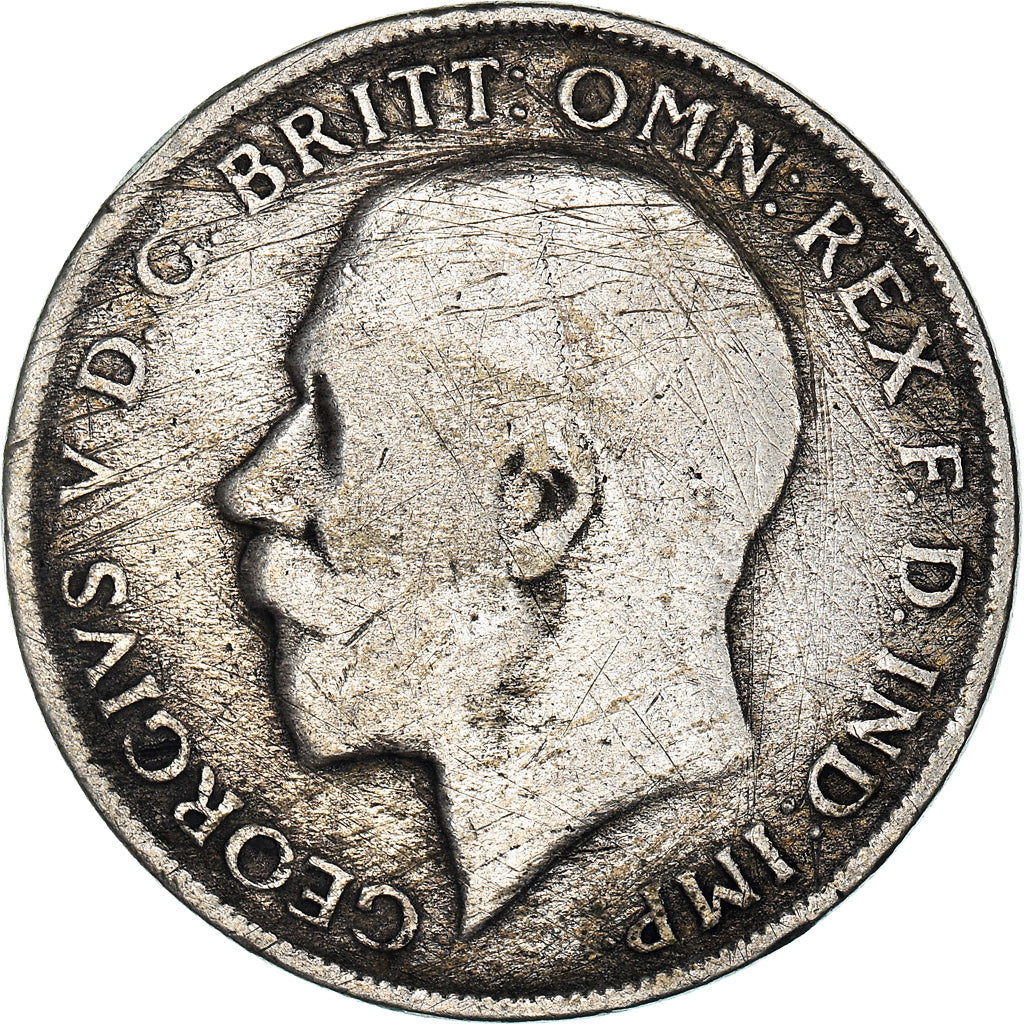 Coin, Great Britain, George V, Florin, Two Shillings, 1922, VF(20-25), Silver