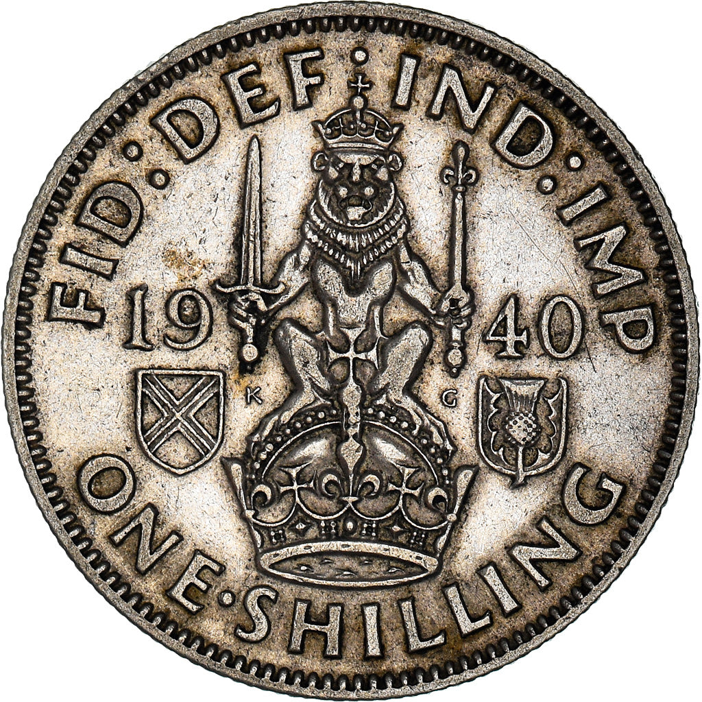 Coin, Great Britain, George VI, Shilling, 1940, AU(50-53), Silver, KM:854