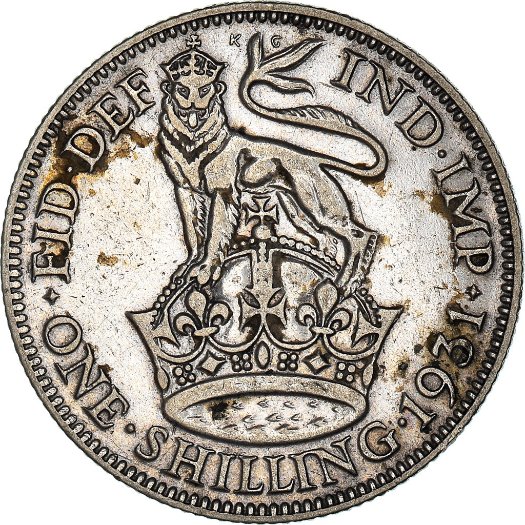 Coin, Great Britain, George V, Shilling, 1931, EF(40-45), Silver, KM:833