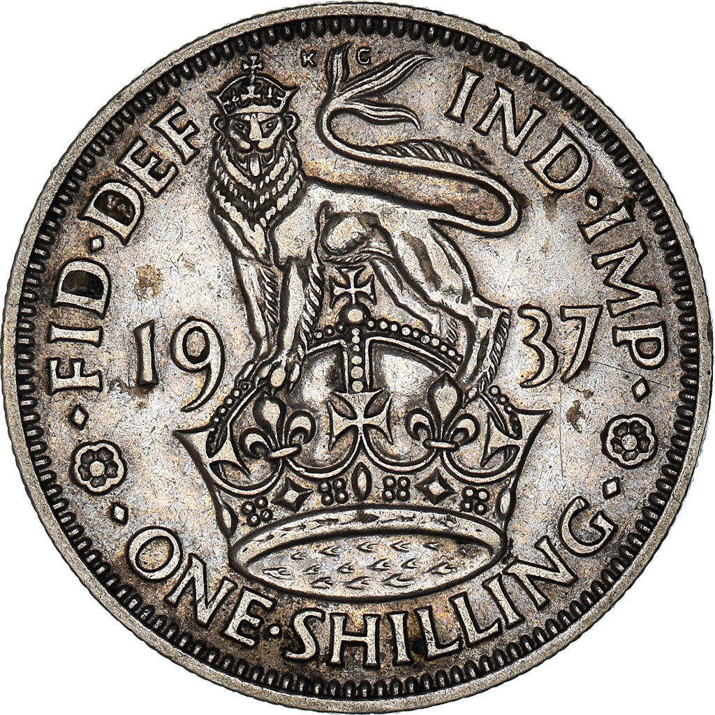 Coin, Great Britain, George VI, Shilling, 1937, EF(40-45), Silver, KM:854