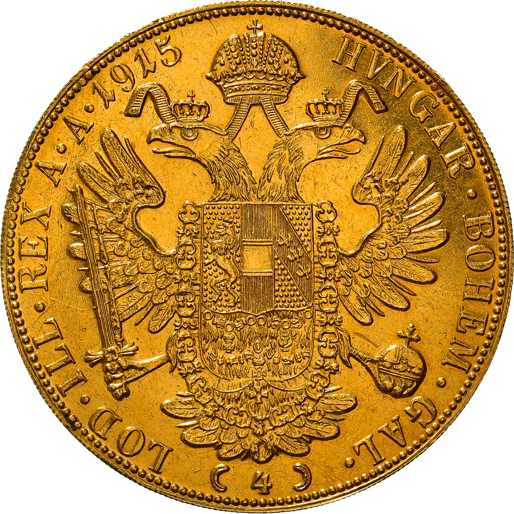 Coin, Austria, Franz Joseph I, 4 Ducat, 1915, Vienne, Official restrike