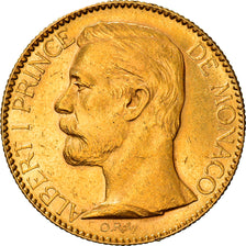 Coin, Monaco, Albert I, 100 Francs, Cent, 1895, Paris, AU(55-58), Gold, KM:105