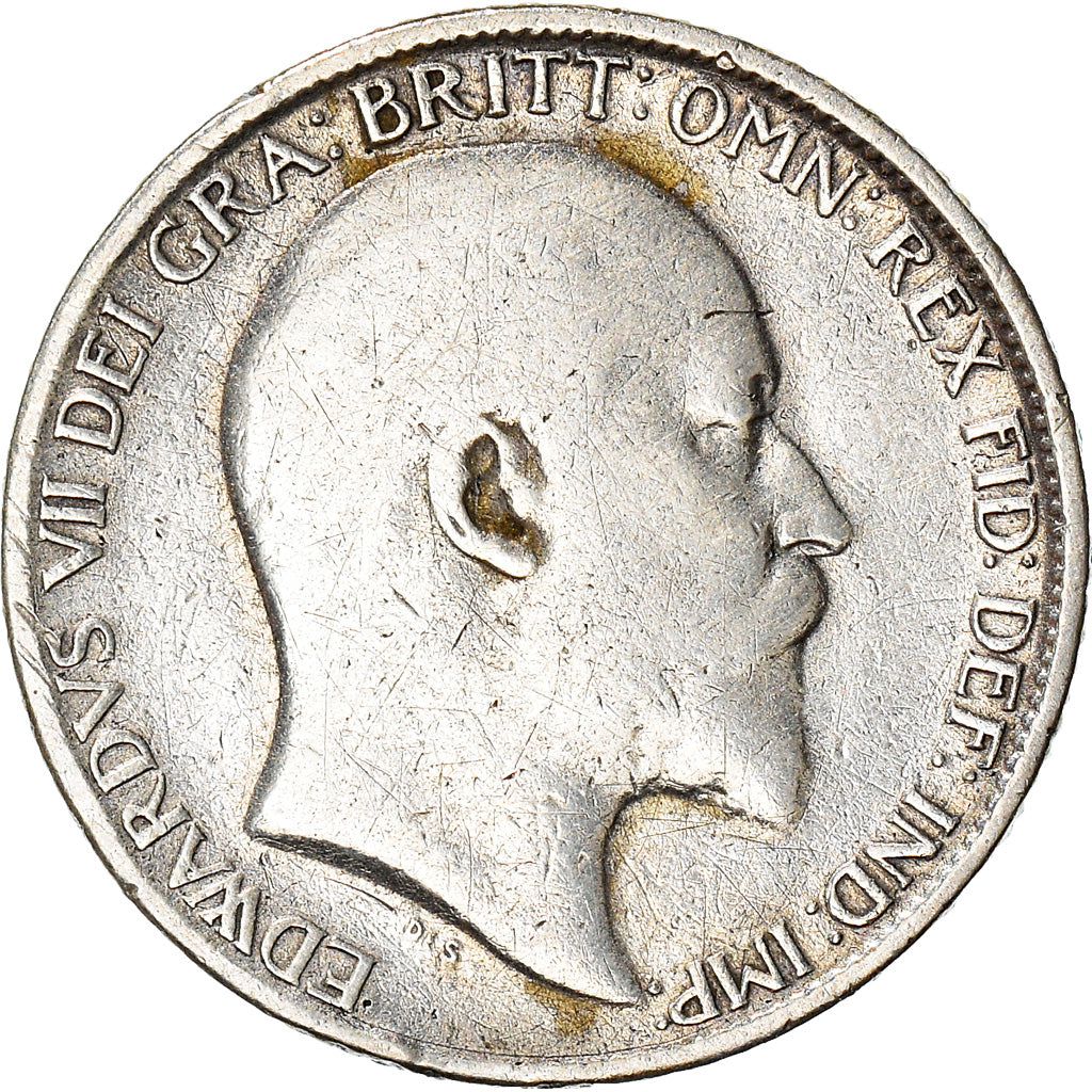Coin, Great Britain, Edward VII, 6 Pence, 1910, VF(20-25), Silver, KM:799
