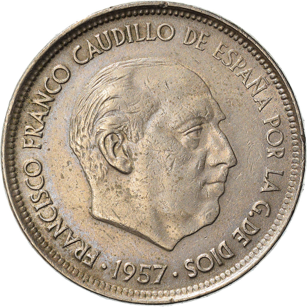 Coin, Spain, Caudillo and regent, 50 Pesetas, 1957 (58), EF(40-45)