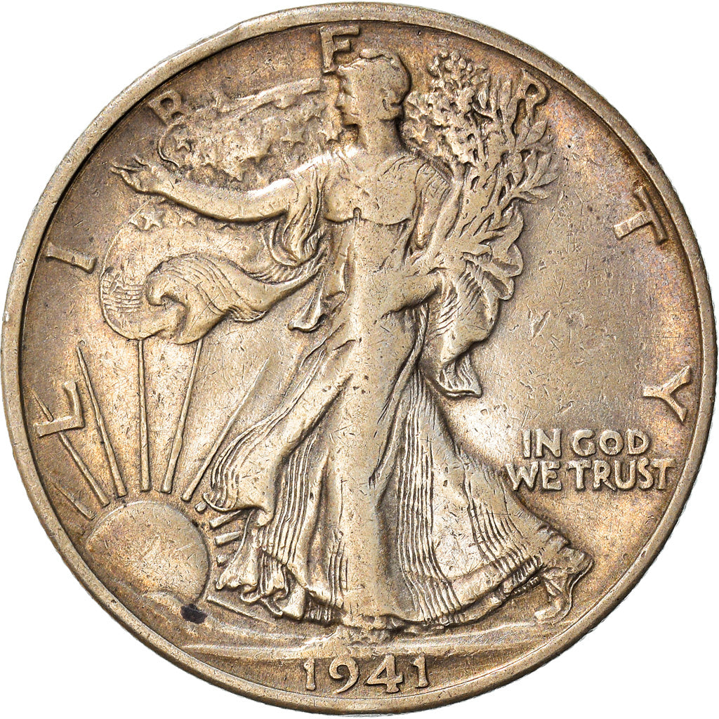 Coin, United States, Walking Liberty Half Dollar, Half Dollar, 1941, San