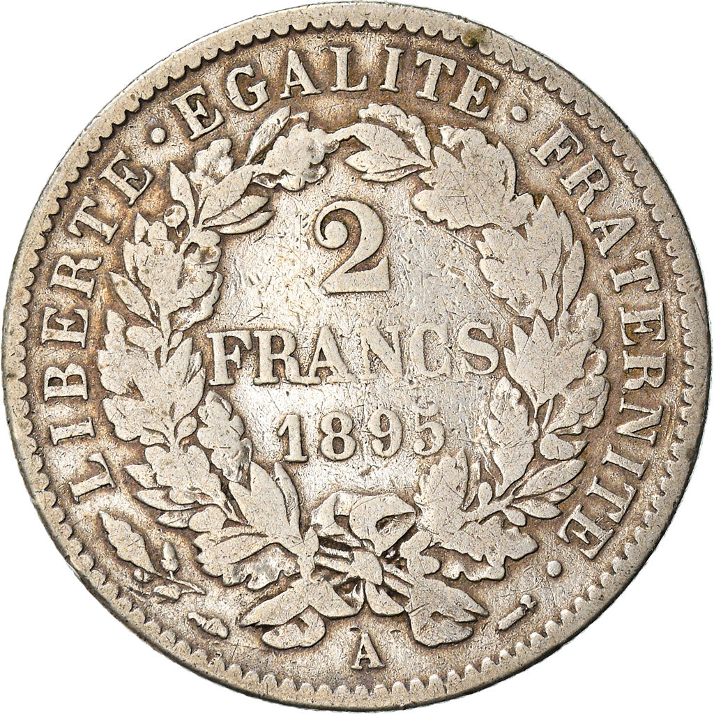 Münze, Frankreich, Cérès, 2 Francs, 1895, Paris, S, Silber, KM:817.1