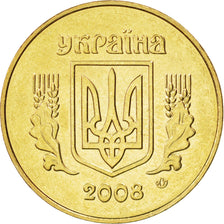 Coin, Ukraine, 50 Kopiyok, 2008, MS(63), Aluminum-Bronze, KM:3.3b