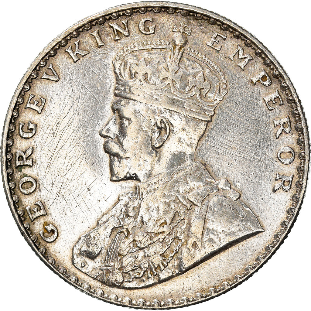 Coin, INDIA-BRITISH, George V, Rupee, 1912, Bombay, EF(40-45), Silver, KM:524