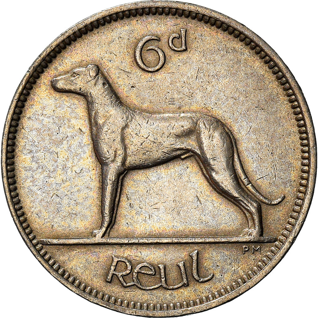 Coin, IRELAND REPUBLIC, 6 Pence, 1946, EF(40-45), Copper-nickel, KM:13a