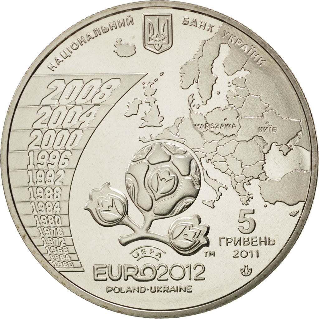 Coin, Ukraine, 5 Hryven, 2011, MS(63), Copper-Nickel-Zinc, KM:647