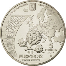 Coin, Ukraine, 5 Hryven, 2011, MS(63), Copper-Nickel-Zinc, KM:647