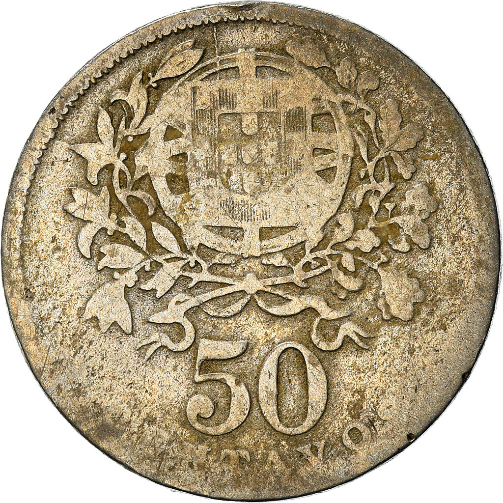 Monnaie, Portugal, 50 Centavos, 1928, B+, Copper-nickel, KM:577