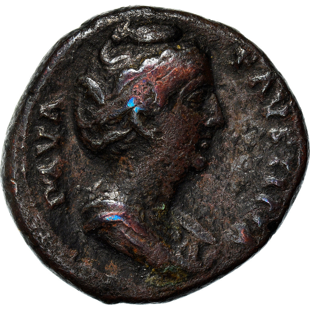 Coin, Diva Faustina I, As, AD 146-161, Rome, EF(40-45), Bronze, RIC:1187