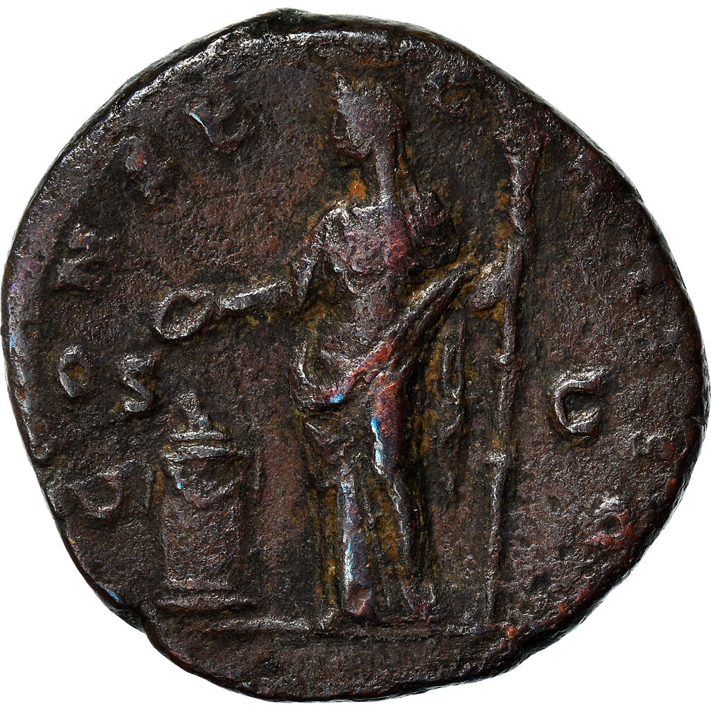 Coin, Diva Faustina I, As, AD 146-161, Rome, EF(40-45), Bronze, RIC:1187