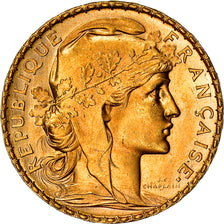 Moneta, Francja, Marianne, 20 Francs, 1901, Paris, MS(63), Złoto, KM:847