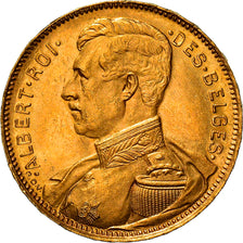 Münze, Belgien, Albert I, 20 Francs, 20 Frank, 1914, VZ, Gold, KM:78