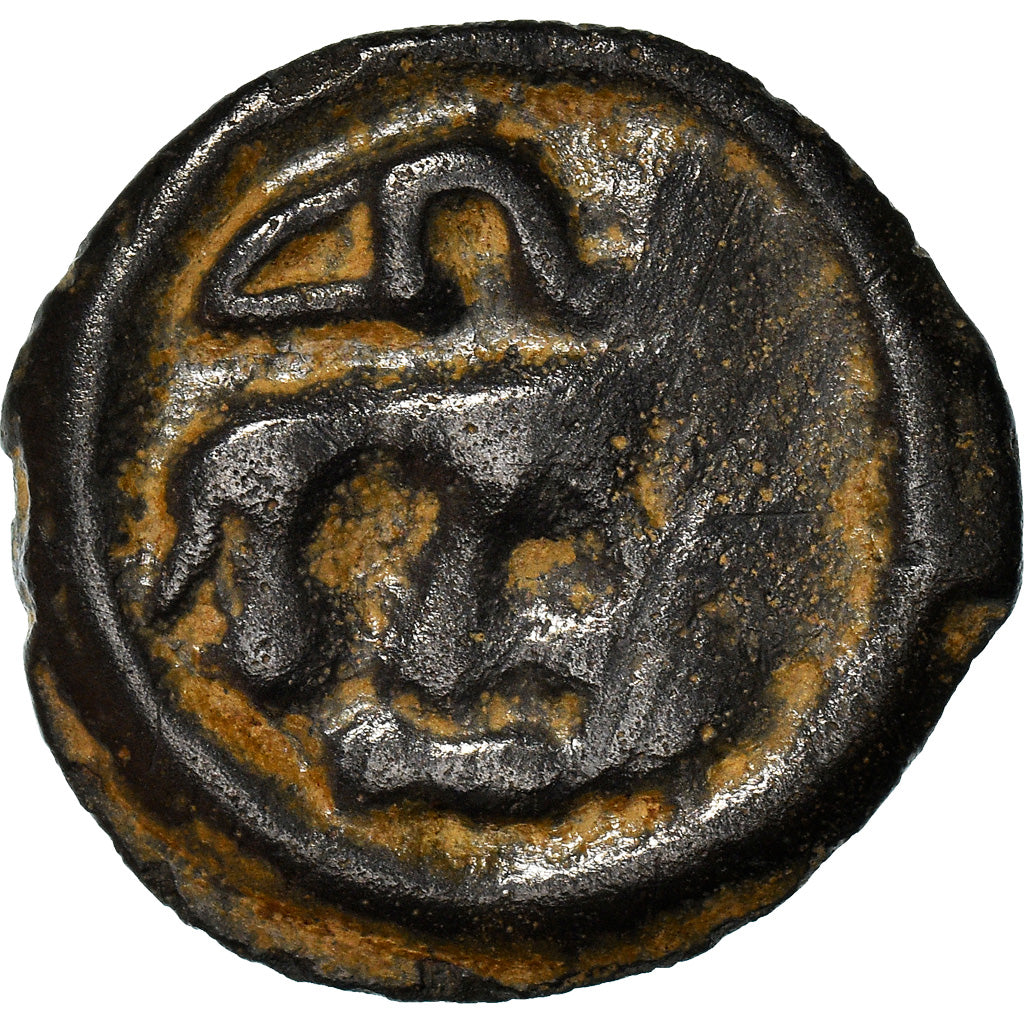 Monnaie, Rèmes, Potin au guerrier courant, Ier siècle AV JC, TB+, Delestrée:155