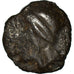 Moneta, Sequani, Potin à la grosse tête, Ist century BC, MB, Potin