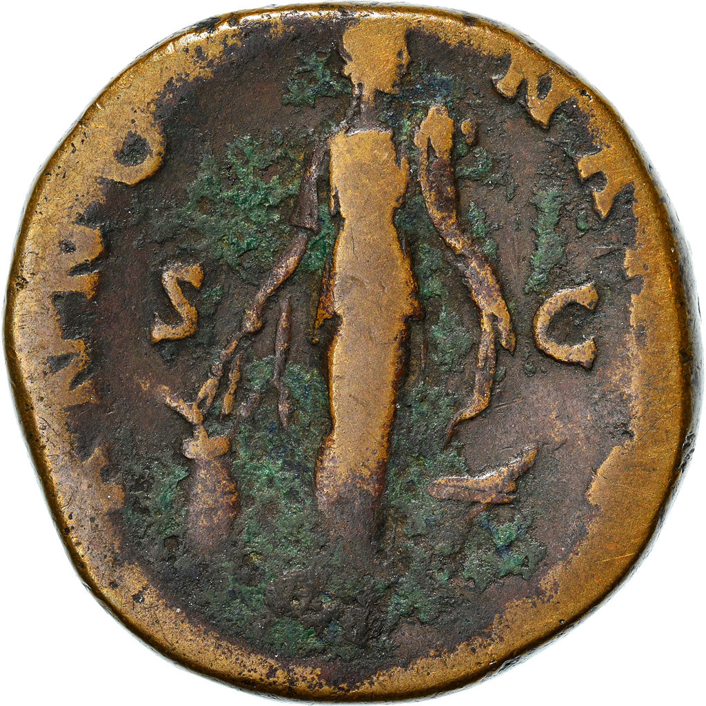 Coin, Antoninus Pius, Sestertius, 140-144, Rome, VF(20-25), Bronze, RIC:597