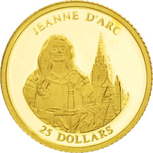 Munten, Liberia, 25 Dollars, 2001, FDC, Goud, KM:634