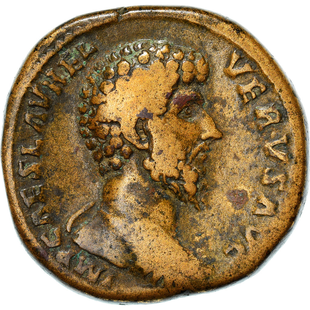 Coin, Marcus Aurelius, Sestertius, 161, Rome, VF(30-35), Bronze, RIC:1278