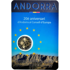 Andorra, 2 Euro, Conseil de l'Europe, 2014, BU, MS(65-70), Bimetaliczny