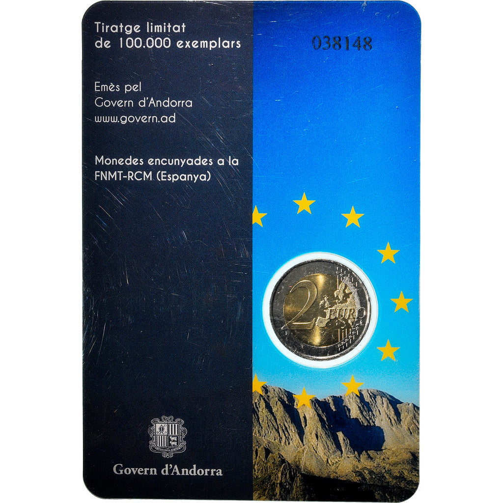 Andorra, 2 Euro, Conseil de l'Europe, 2014, BU, MS(65-70), Bi-Metallic