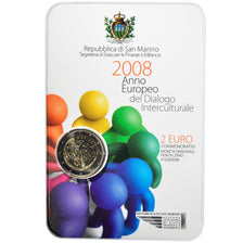 San Marino, 2 Euro, European Year of Intercultural Dialogue, 2008, FDC