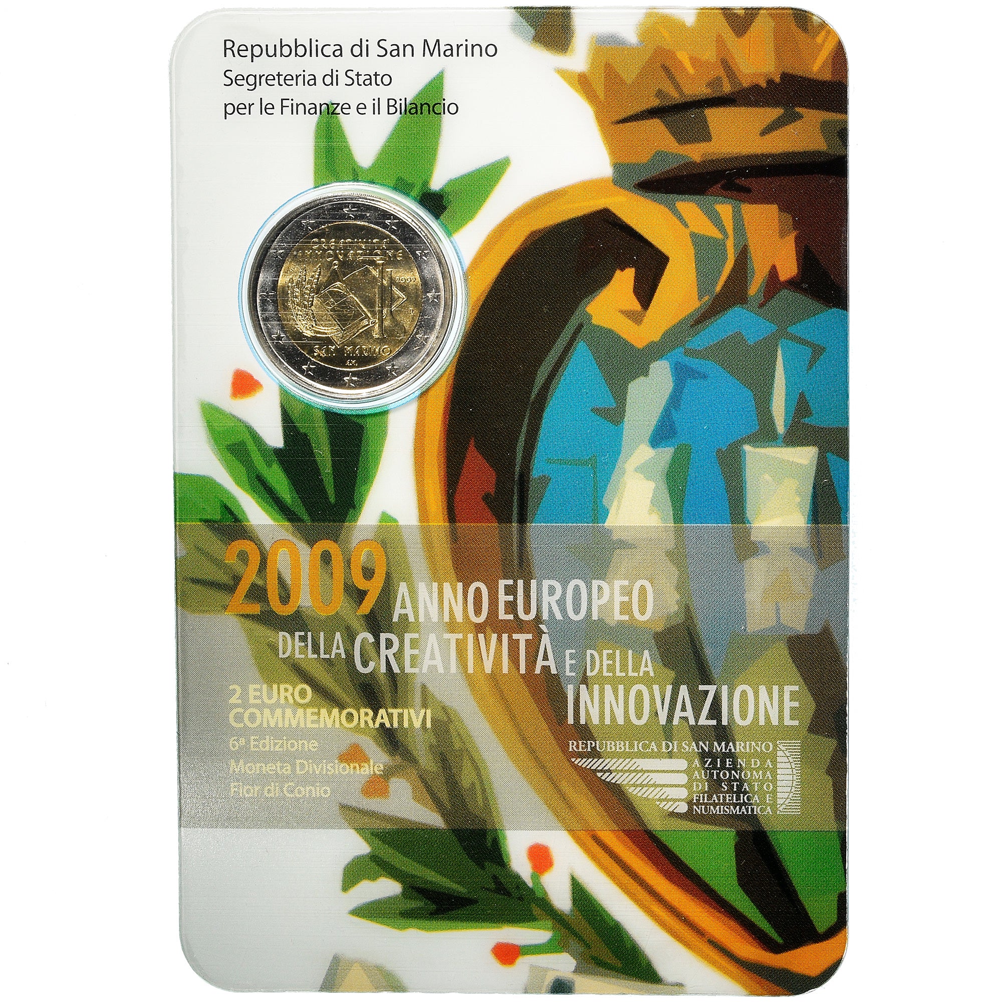 San Marino, 2 Euro, Année  de la création et de l'innovation, 2009, Rome