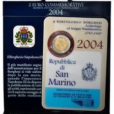 San Marino, 2 Euro, Bartolomeo Borghesi, 2004, Rome, FDC, N.C.