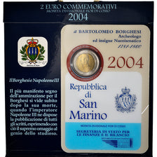 San Marino, 2 Euro, Bartolomeo Borghesi, 2004, Rome, FDC