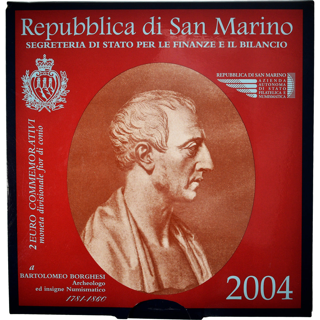 San Marino, 2 Euro, Bartolomeo Borghesi, 2004, Rome, MS(65-70)