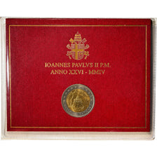 Vatican, 2 Euro, State anniversary, 2004, MS(65-70), Bi-Metallic