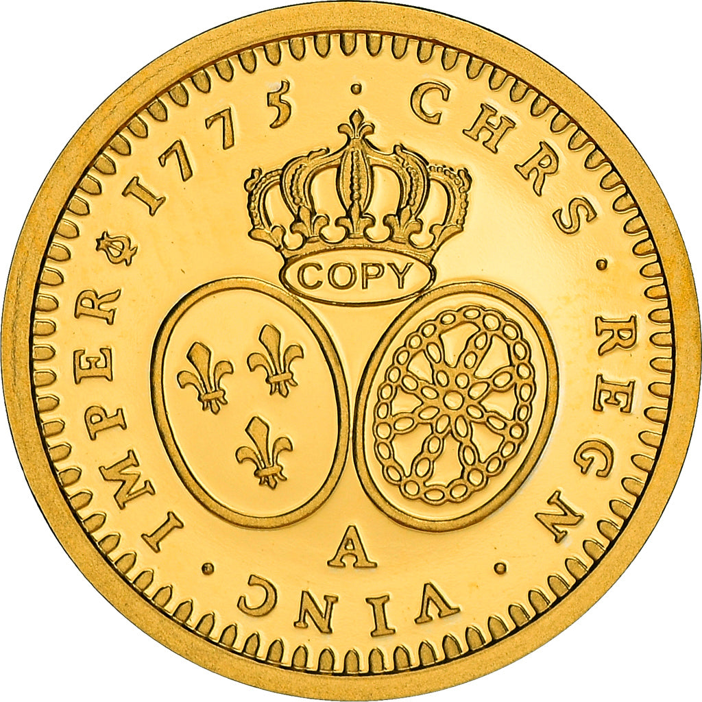 France, Medal, Louis XVI, Reproduction, Demi-Louis d’or aux lunettes de 1775