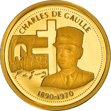Frankrijk, Medaille, Charles De Gaulle, Politics, Society, War, FDC, Goud