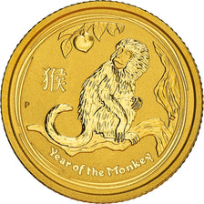 Coin, Australia, Elizabeth II, Year of the Monkey, 15 Dollars, 2016, 1/10 Oz