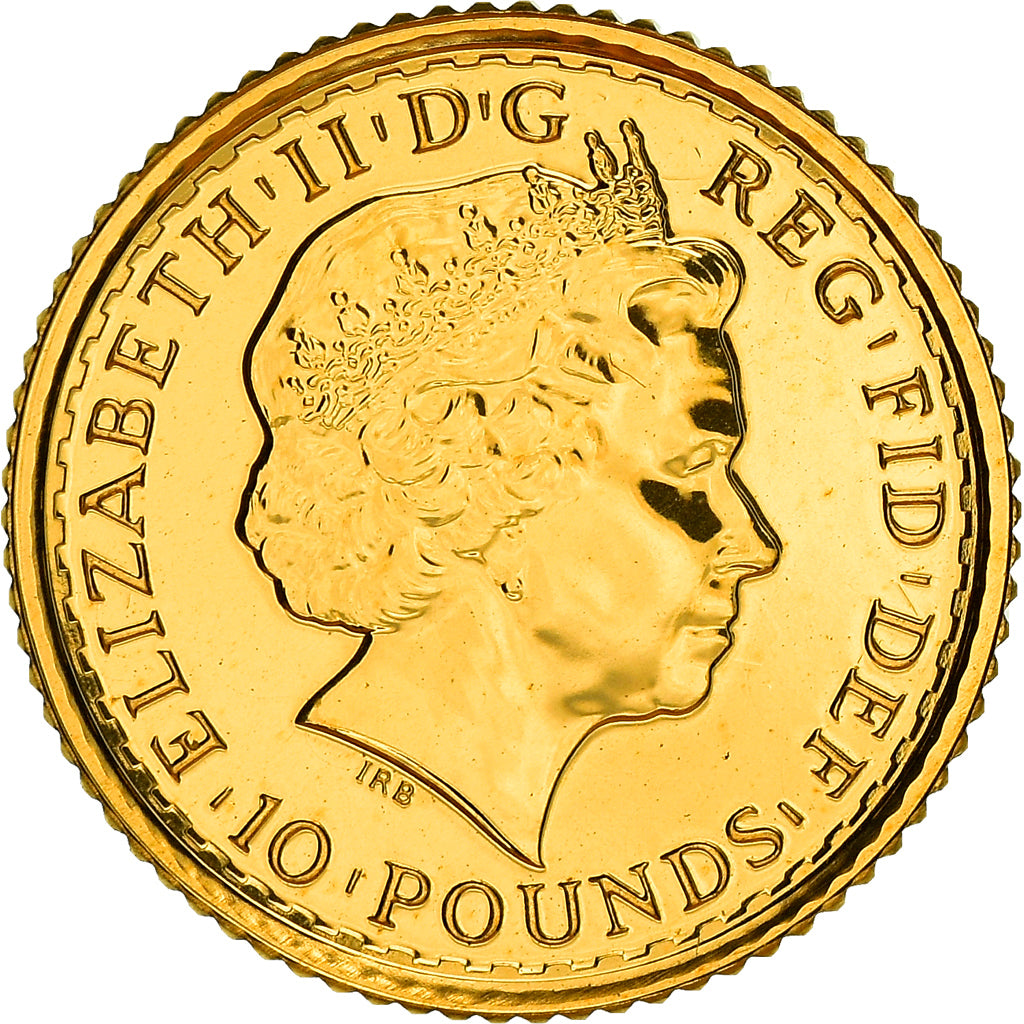 Coin, Great Britain, Elizabeth II, Britannia, 10 Pounds, 2014, 1/10 Oz