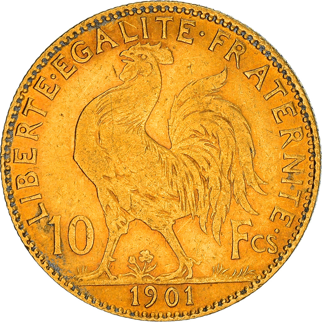 Coin, France, Marianne, 10 Francs, 1901, Paris, VF(30-35), Gold, KM:846