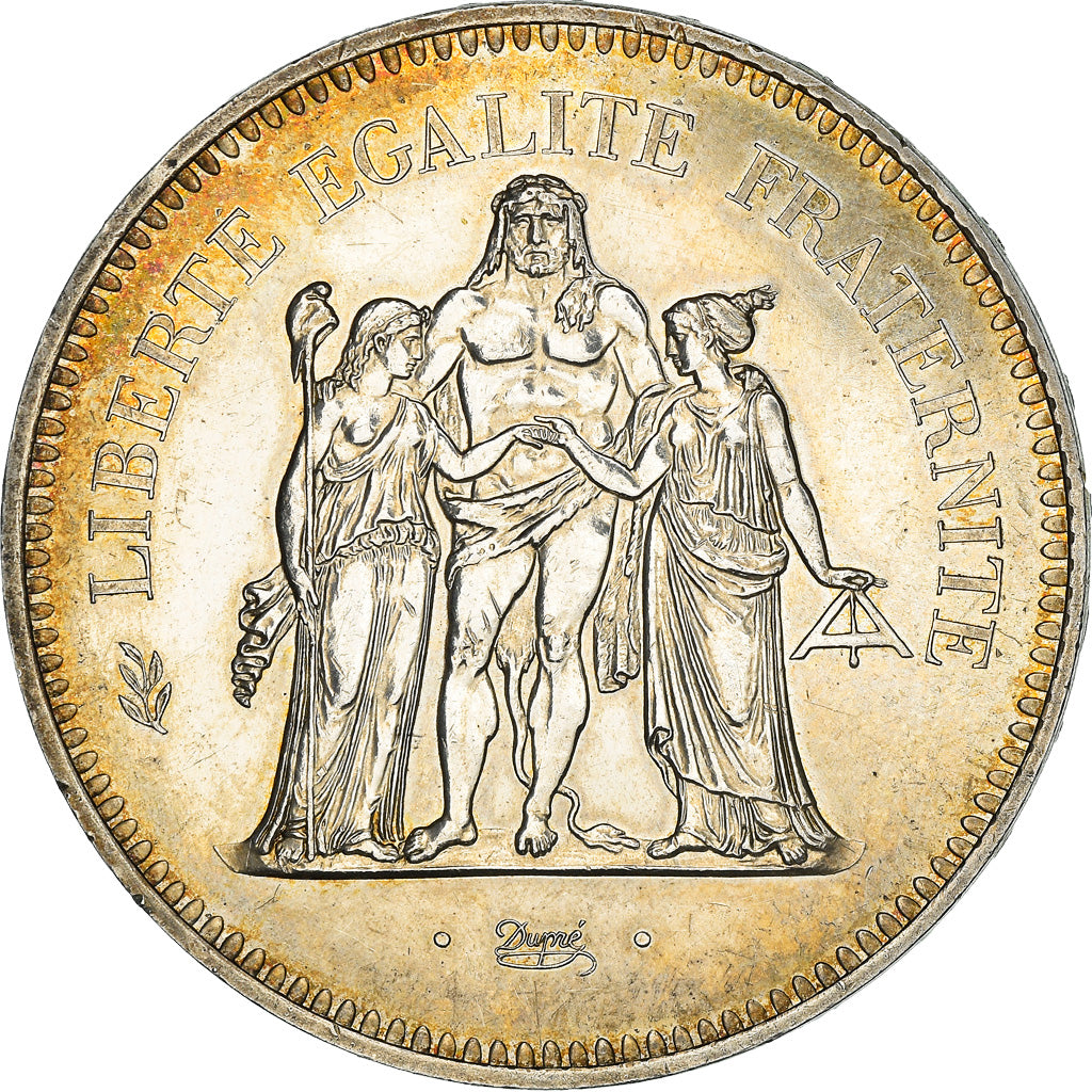 Coin, France, Hercule, 50 Francs, 1974, Paris, AU(55-58), Silver, KM:941.1