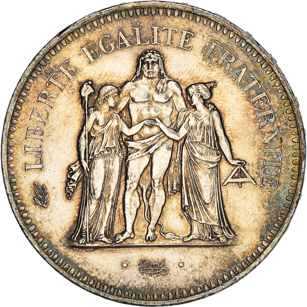 Coin, France, Hercule, 50 Francs, 1976, Paris, AU(55-58), Silver, KM:941.1