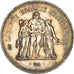 Munten, Frankrijk, Hercule, 50 Francs, 1976, Paris, PR, Zilver, KM:941.1